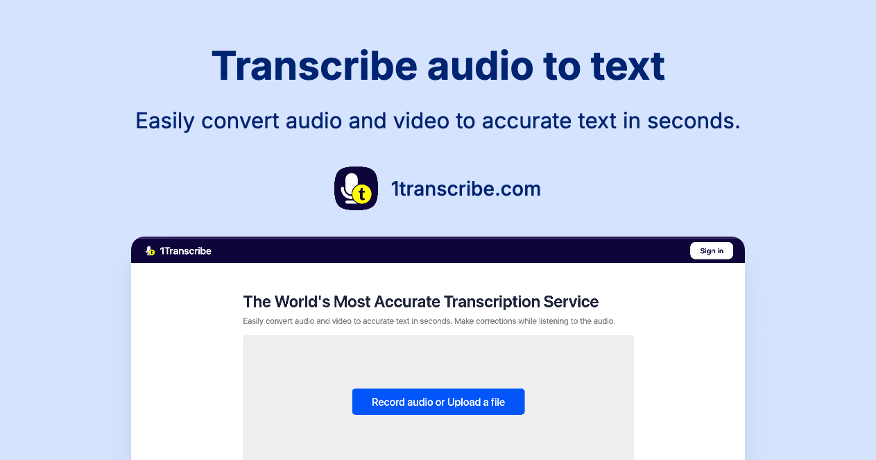 1Transcribe product image