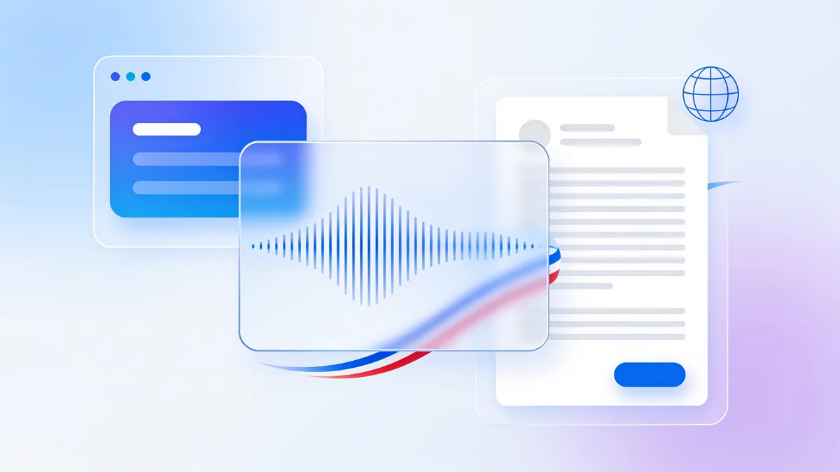 How do you transcribe French audio to text?